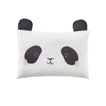 Taie D Oreiller Bebe Petit Panda Ecru Noir 40x60 Vertbaudet Achat Prix Fnac