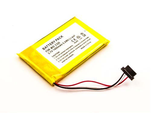 Batterie compatible MITAC Mio C320, C520, Li-Polymer, 3,7V, 1400mAh, 5,2Wh