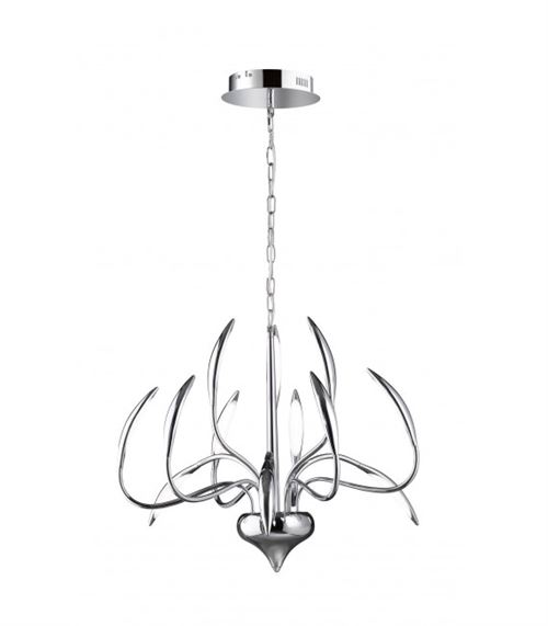 Suspension HAMPTON chrome 12 ampoules LED