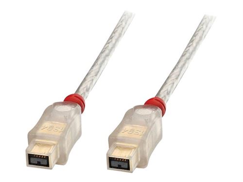 Lindy Premium - IEEE 1394-kabel - FireWire 800 (M) naar FireWire 800 (M) - 30 cm - gevormd - transparant