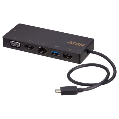 ATEN UH3236 | USB-C Multiport | Mini Dock avec Power Passthrough | Multiport | Station d'accueil |
