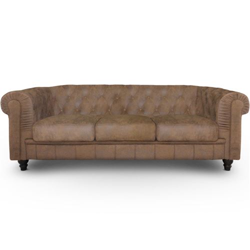 Canapé 3 places Chesterfield Vintage