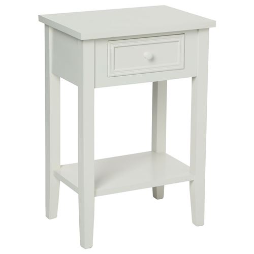 Atmosphera - Table de chevêt Charme - 1 Tiroir - Blanc