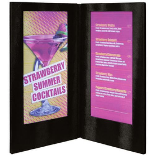 securit securit protège-menus led, (l)190 x (h)350 mm, cuivre noir