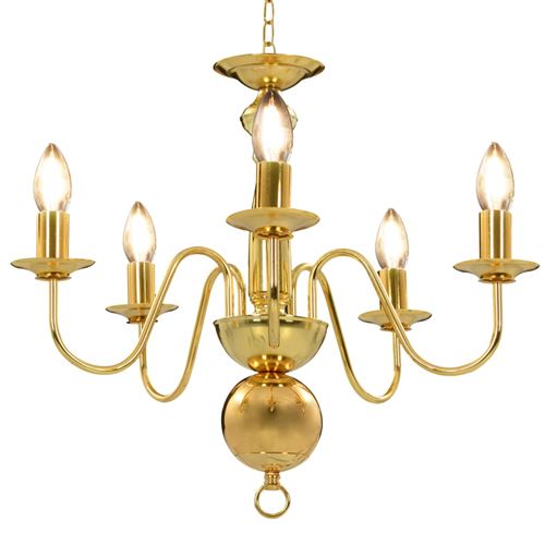 Lustre Doré 5 ampoules E14