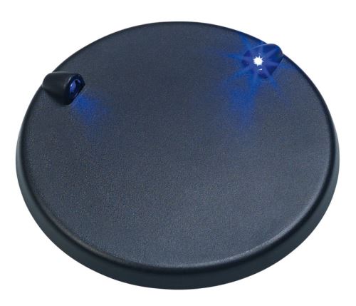 Socle lumineux Ø 9,5 cm avec 2 LED bleues pour modèles réduits