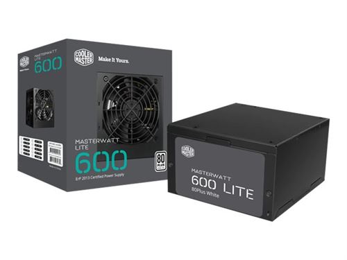 Cooler Master MasterWatt Lite 600 230V Alimentation PC 'Non-modulaire, 80 Plus White, 600W' MPX-6001-ACABW-EU