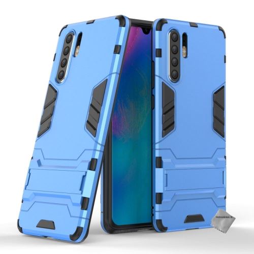 Housse etui coque rigide anti choc pour Huawei P30 Pro avec verre trempe - BLEU CLAIR
