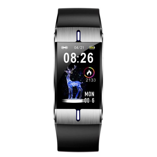 Bracelet connecté Bm08 / Moniteur Couleur / Fréquence Cardiaque / Étanche (Noir)