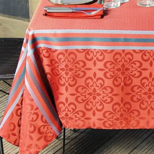 Nappe enduite Bilbao 150 x 150 cm - rouge