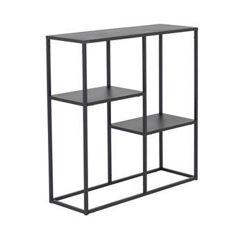 Étagère 3 Niveaux en Métal "Staal" 81cm Noir - 1