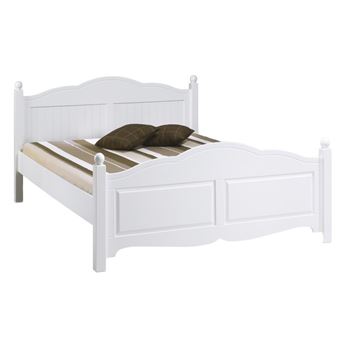 Lit Blanc 2 Places 160 x 200 Style Anglais - L 169 x l 208 x H 100 cm - 1
