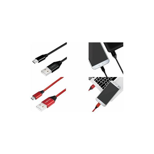 LogiLink Câble USB 2.0 USB-A - Micro USB 03 m noir