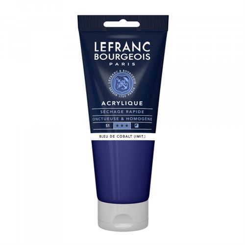 Lefranc Bourgeois - Peinture - peinture acrylique - bleu cobalt - semi-opaque - satin - fine - 200 ml