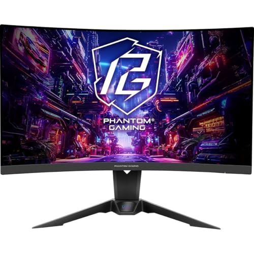 ASROCK Ecran incurvé 27' Phantom Gaming PG27QRT2A Quad HD 180Hz (Noir)