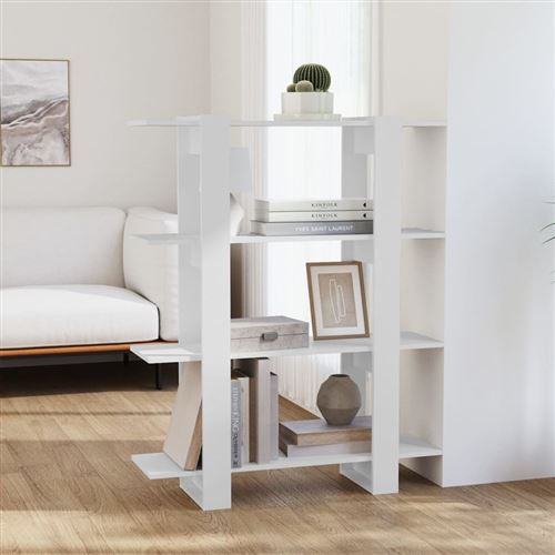 Vidaxl Blanc Bibliothèque/Séparateur De Pièce - Image 2