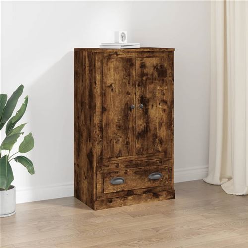 VIDAXL - Buffet Haut - Chêne Fumé - Meuble de Rangement Moderne - Image 3