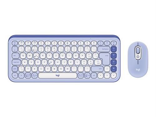 Logitech Ensemble clavier et souris POP Icon en Lilas Et Blanc Cassé - Image 3