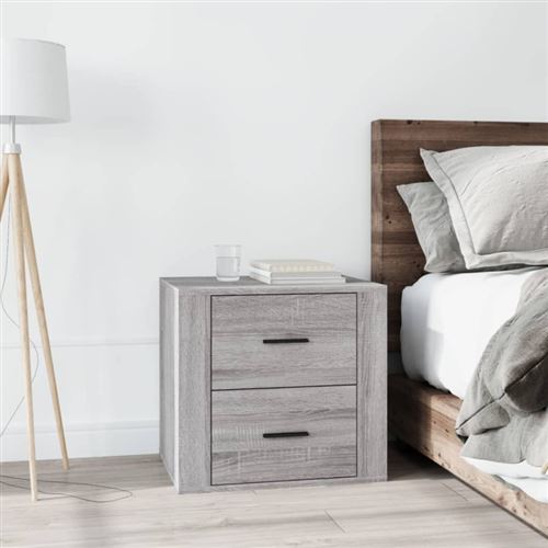 vidaXL Table de chevet Sonoma gris 50x39x47 cm816710