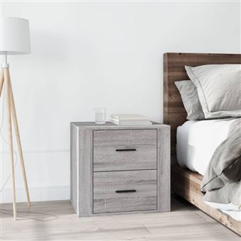 Table de chevet Sonoma gris 50x39x47 cm - 1
