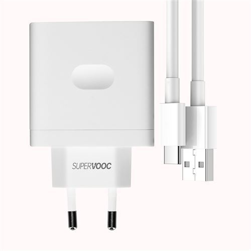 OPPO Chargeur Super VOOC 2.0 65W - Charge Ultra Rapide en Basse