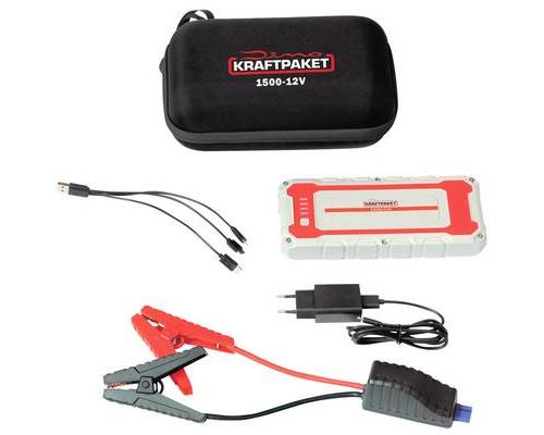 Dino KRAFTPAKET Schnellstartsystem 12V 1500A 62.9Wh 136150 Starthilfestrom (12 V)=500 A Arbeitsleuchte,
