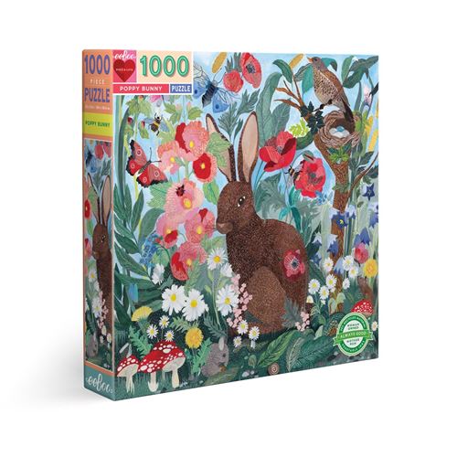 Puzzle carton adulte 1000 pieces POPPY BUNNY EEBOO Carton Multicolore