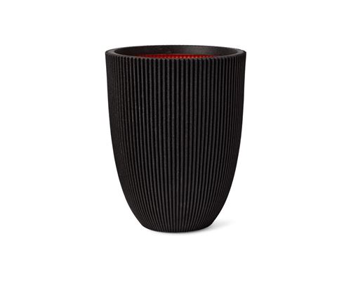 Capi Vase élégant Groove 46x58 cm Noir 445497