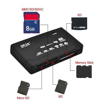 Lecteur USB 2.0 multi carte mémoire : Micro Mini SD / SDHC TF M2