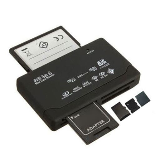 Lecteur USB 2.0 multi carte mémoire : Micro Mini SD / SDHC TF M2 MMC MS Duo  Compact flash XD - Lecteur de carte - Achat & prix