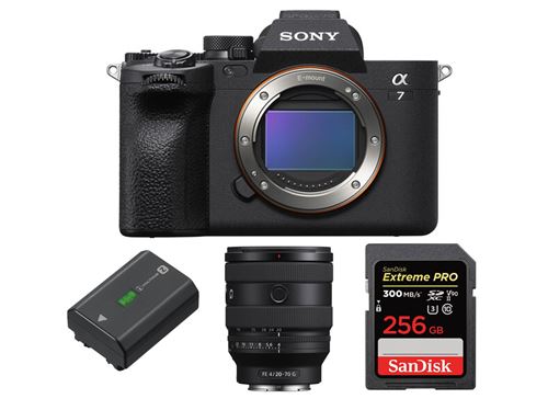 Sony - Alpha A7 Mark IV - Appareil photo hybride - Objectif FE 20-70 mm F4 G - 256 Go - Noir - Image 3