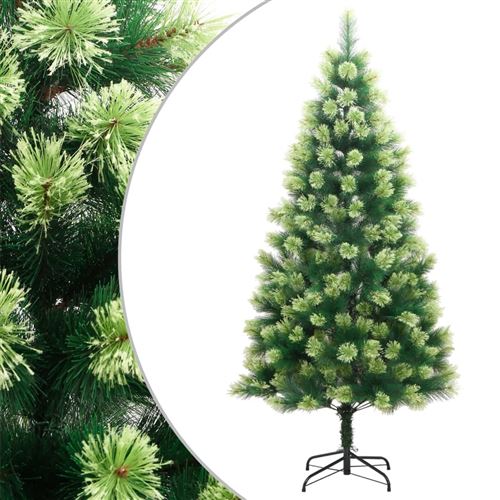 vidaXL Sapin de Noël artificiel à charnières avec support 120 cm