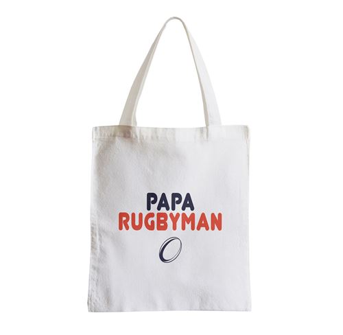 Grand sac pour shopping Papa rugbyman sport rugby - Sac de courses - Achat  & prix