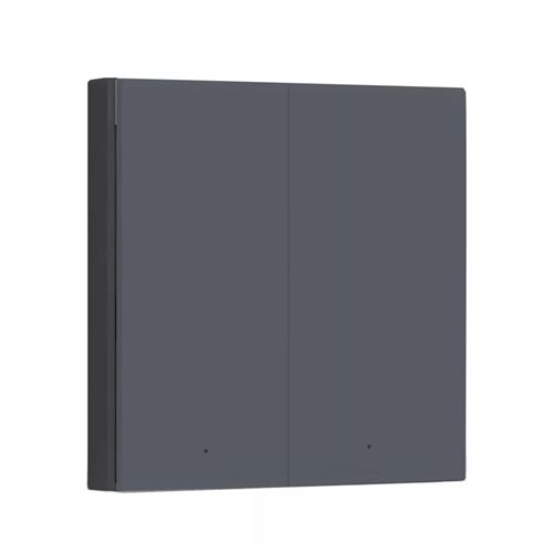 Non Communiqué Gris Interrupteur Mural Connecté Zigbee 3.0 Double Bouton Antisurchauffe Sans Neutre Aqara
