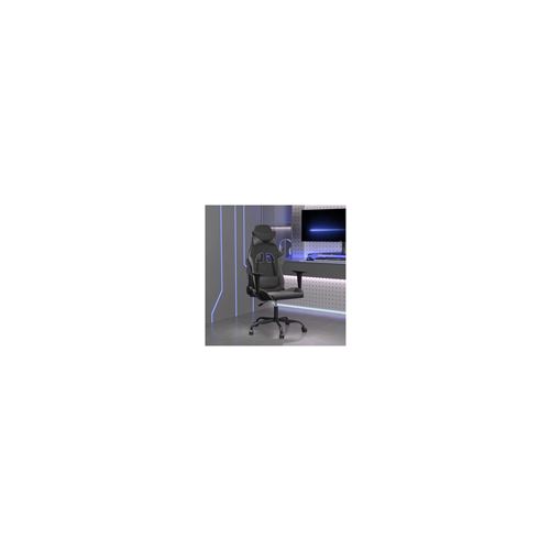 vidaXL Gaming-Stuhl mit Massagefunktion Schwarz und Grau Kunstleder