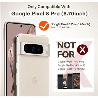 HQSELECTION® Coque pour Google Pixel 8 Pro Transparente Silicone en Gel TPU Souple + 2 Verre trempé Film Protection écran - Anti Rayures - Ultra Résistant Dureté 9H