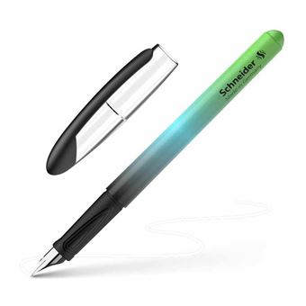 Stylo Plume à Damiers Bleu - Acier - Neuf Jamais Encré - Avec Cartouches