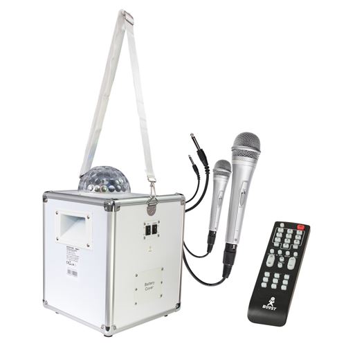 Pack Enceinte Karaoke sans fil USB/Bluetooth BOOST-KUBELED-BK - 3