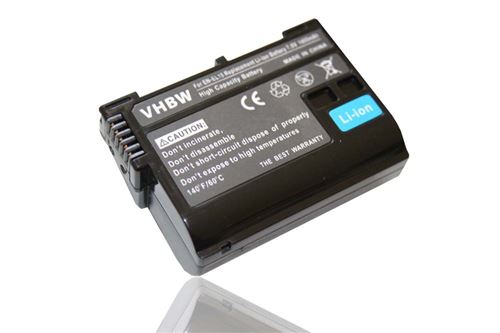 Vhbw Batterie compatible avec Nikon D810a, D850, Z6, Z7, D800E, Z5, Z6 II, Z7 II, D810, Z8 appareil photo (1400mAh, 7V, Li-ion), puce d'information