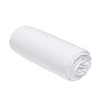 Drap housse Prestige - 160 x 200+30 cm - 2 personnes - 100% Percale de coton uni - Acier