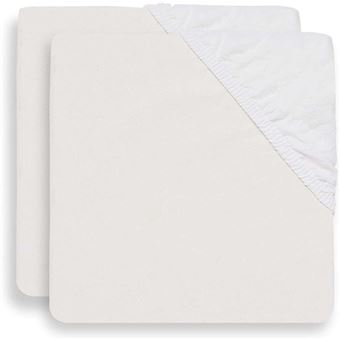 Drap housse blanc 80x80 cm coton - jollein - 1