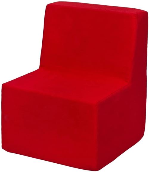 Chaise fauteuil pouf pour chambre d'enfant rouge