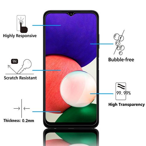 annaPrime - 1 Verre Trempé pour Samsung Galaxy A22 5G (2021) 6.6 Protection  d'écran - TRANSPARENT (non compatible avec Galaxy A22 4G 6.4) - Protection  d'écran pour smartphone - Achat & prix