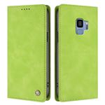 Étui FOXDOCK à rabat pour Samsung Galaxy S9, pliable et magnétique, avec support, protection antichoc et RFID, et emplacements pour cartes. Compatible avec Samsung Galaxy S9-gazon vert