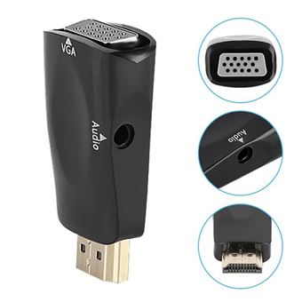 Adaptateur HDMI Vers VGA 15cm - Convertisseur Numérique/Analogique Plug & Play