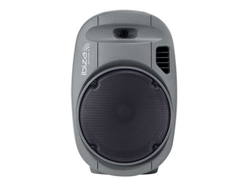 Ibiza Sound PORT12VHF-GR-MKII - Haut-parleur - pour système d'assistant personnel - sans fil - Bluetooth - 350 Watt - 2 voies - gris