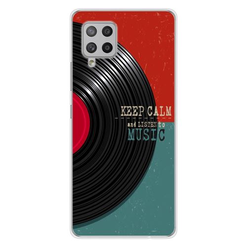 Coque en silicone imprimée compatible Samsung Galaxy A42 5G Keep calm