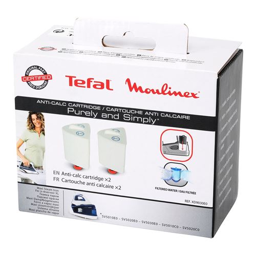 Non Communiqué Lot De 2 Cartouches Anti-Calcaire Pour Centrale Vapeur Simply And Purely Tefal - Moulinex