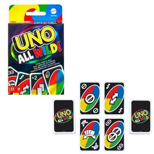 Jogo de Cartas - Uno All Wild - Uno - 112 cartas - 02 a 10 Jogadores -  Mattel - D'Or Mais Saúde