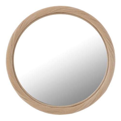 Non Communiqué Miroir Mural En Rotin "Dwayne" 50Cm Naturel